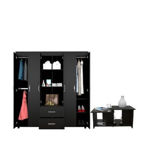 Combo Habitación Ulises, Closet + Mesa de Centro