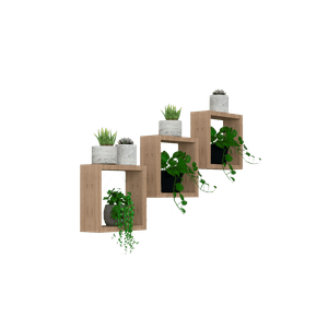 Set de Repisas Cuadradas Eros, Beige, x 3 Unidades