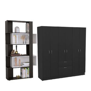 Combo Dormitorio Nahuel, Biblioteca + Closet