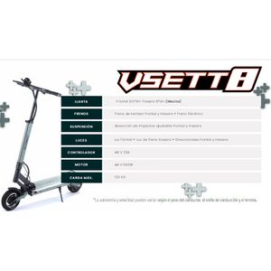 Patineta Eléctrica Vsett 8 48V 15.6AH