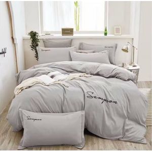 Funda Duvet Sampson Bordado Gris Claro