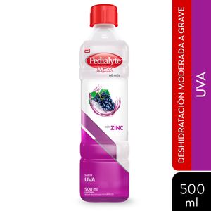 Pedialyte 60 Zinc Solucion Oral Uva X 500Ml