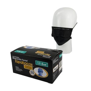 Tapabocas Alfasafe Negro Empaque Individual X 50Und