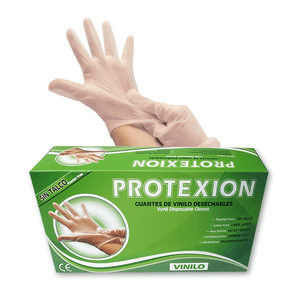 Guantes Vinilo protexion Talla M Caja X 100Und