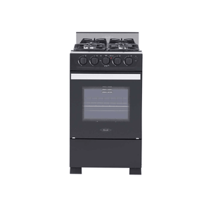 Estufa de piso Haceb 4 Puestos Gas Propano 50 cm Romero Cristal Negro