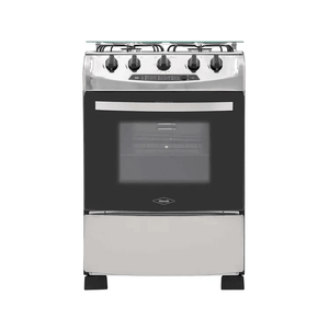 Estufa de Piso Haceb 4 Puestos Gas Propano Orégano 60 cm Vidrio Gris - Negro