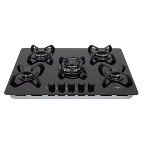 Estufa de empotrar Haceb 76 cm 5 Puestos Gas Natural APL CG 76 Negro