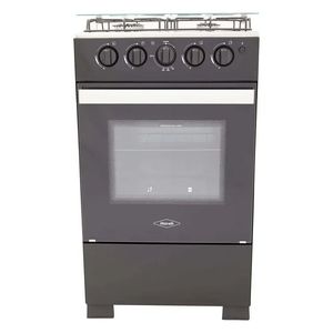 Estufa de Piso Haceb 4 Puestos Gas Natural Romero 50 cm Vidrio Negro