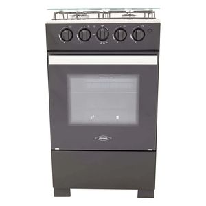 Estufa De Piso Haceb 4 Puestos Gas Propano Romero 50 cm Vidrio Negro