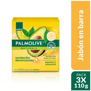 Jabon Palmolive Banano Y Aguacate X 110g X 3und