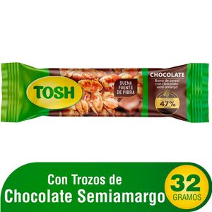 Barra Cereal Tosh Chocolate Semiamargo X 32G