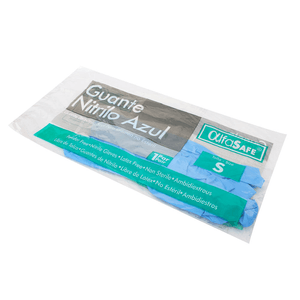 Guantes Alfasafe Nitrilo Azul S Par X 1Und