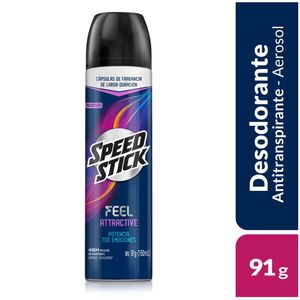 Desodorante Speed Stick Feel Attractive Aerosol X 91g