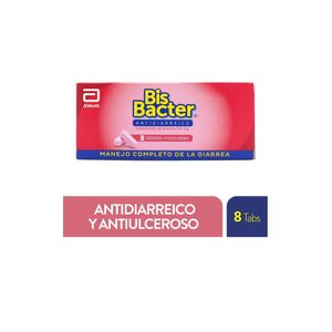 Bis-Bacter Antidiarreico 262Mg X 8 Tabletas Masticables