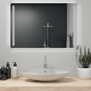 Espejo Rectangular Hera, Gris, con Luz Led