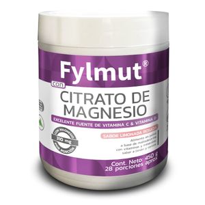 Citrato de Magnesio 310 mg Fylmut Sabor Limonada Rosada 450G