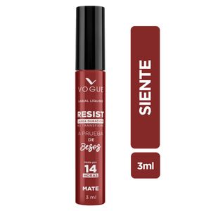 Labial Liquido Mate Vogue Resist Siente X 3ml