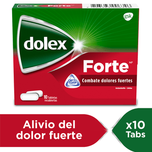 Dolex Forte 500mg + 65mg X 10 Tabletas