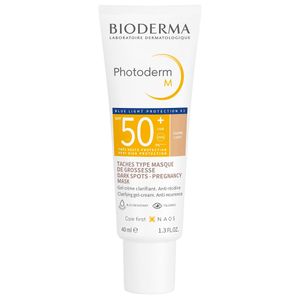 Protector Solar Para Las Manchas Asociadas Al Embarazo Bioderma Photoderm M Spf50+ Tono Dorado X 40ml