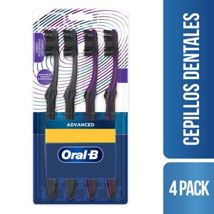 Cepillos Dentales Advanced 5 Acciones con Carbón X 4und