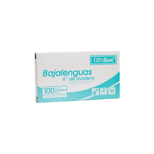 Bajalenguas Alfasafe Madera Adulto X 100Und