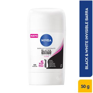 Desodorante Barra Nivea Invisible Black % White Clear X 40G