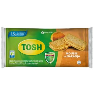 Galleta Tosh Mousse Naranja Bolsa X 6Und