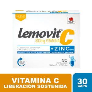 Lemovit C + Zinc 500mg X 30 Capsulas