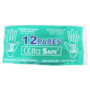 Guantes Alfasafe Latex 6 1/2 X 12 Pares