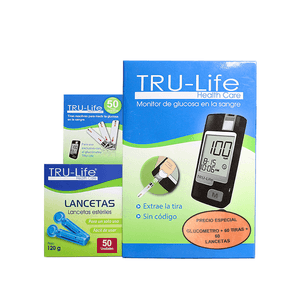 Of.Glucometro Trulife + 60Tiras+ 60 Lancetas