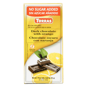 Tab.Chocol.Negro Naranja Sin Azucar 75Gr