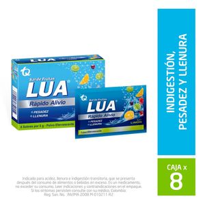 Sal De Frutas Lua Rapido Alivio Limon  Caja x 8 Sobres