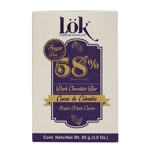 Chocolate Lok Premium Barra 58% Cacao X 85Gr