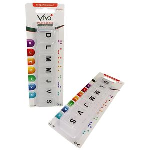 Pastillero Vivo+ 7 Dias Transparente