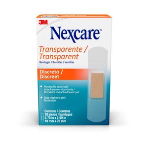 Curas Nexcare Transparente 19 X 76mm X 10Und