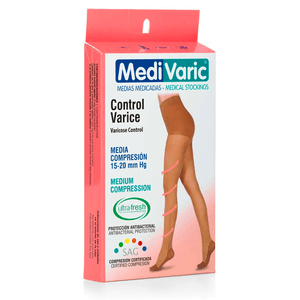 Media Dama Cadera 15-20 Mmhg Medivaric Transparente