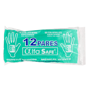 Guantes Alfasafe Latex 8 1/2 X 12 Pares