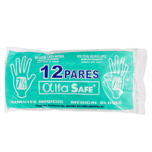 Guantes Alfasafe Latex 7 1/2 X 12 Pares