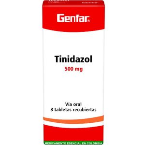 Genfar Tinidazol 500Mg Caja X 8 Tabletas Recubiertas