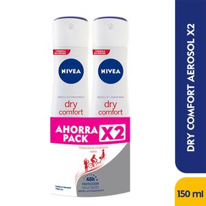 Oferta Desodorante Aerosol Nivea Dry Comfort X 150Ml X 2Und