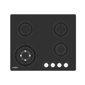 Cubierta de Empotre a Gas 60 cm Vidrio Negro Mabe - PM6048GV0