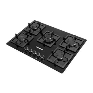 Estufa de empotrar Challenger 76 cm 5 Puestos Gas Natural SQ6778 Negro