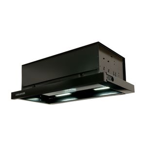Campana Extractora Challenger 60 cm 3-V Frente Cristal CX4100 Negro