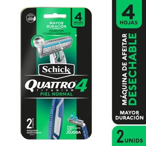 Maquina de Afeitar Schick Quattro Titanium x 2und