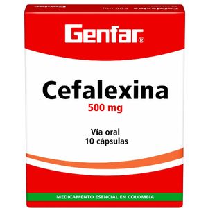 Genfar Cefalexina 500Mg Caja X 10 Capsulas